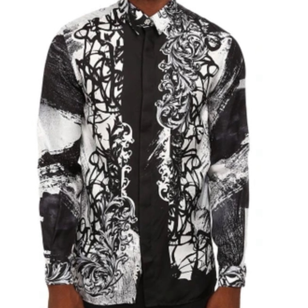 Versace Baroque
Graffiti Silk Shirt (black)